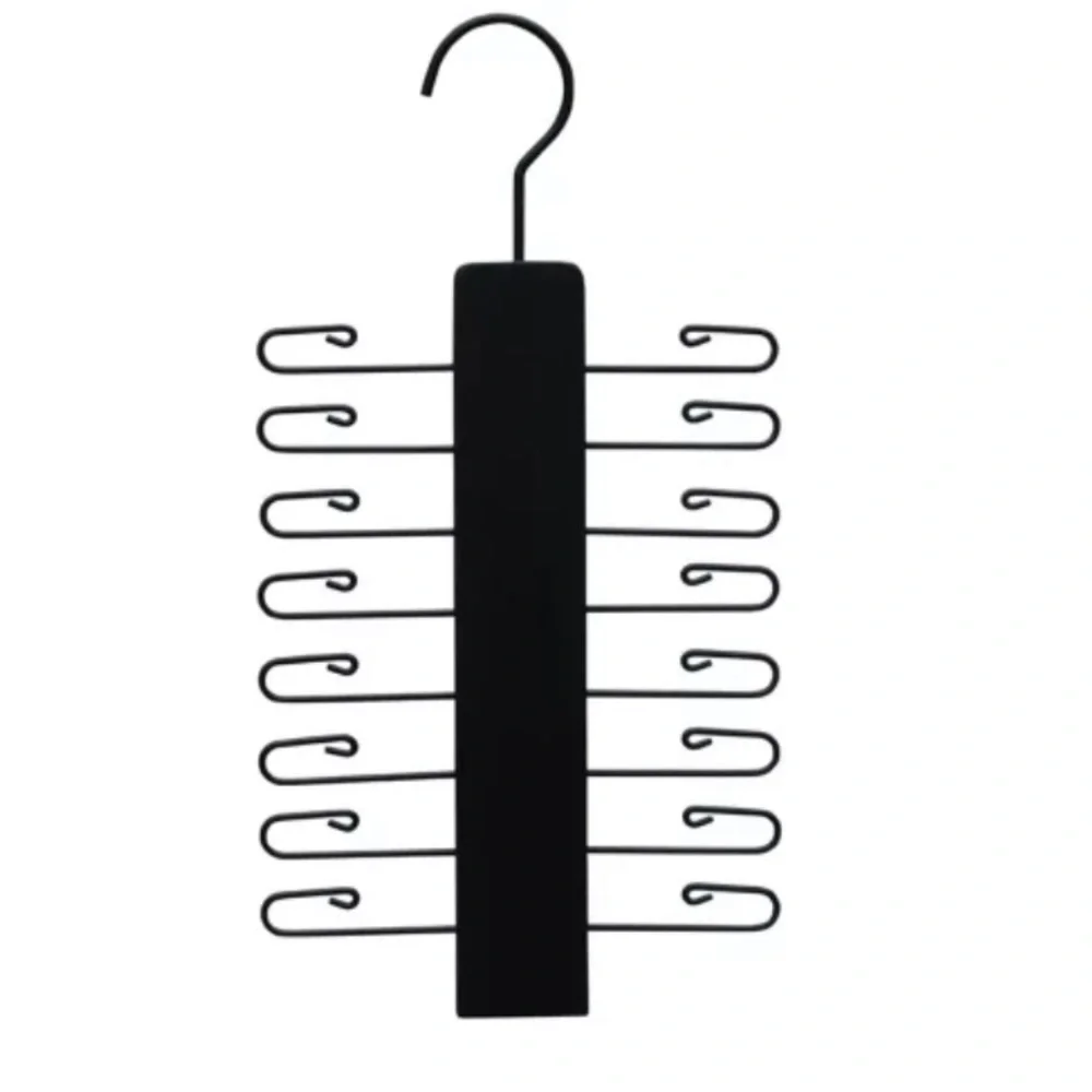 Squared Away Wood Belt/Tie Hanger in Black